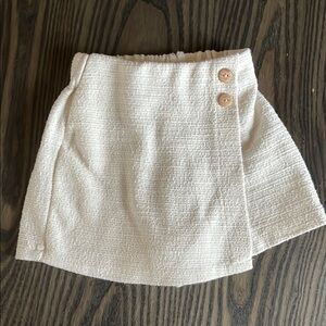 Zara Kids cream tweed skort